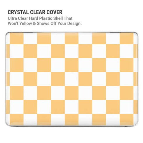 Yellow and White Checkerboard MacBook Pro 14in (2021-24) Case plus Skin